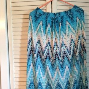 Beautiful tie-dyed print skirt